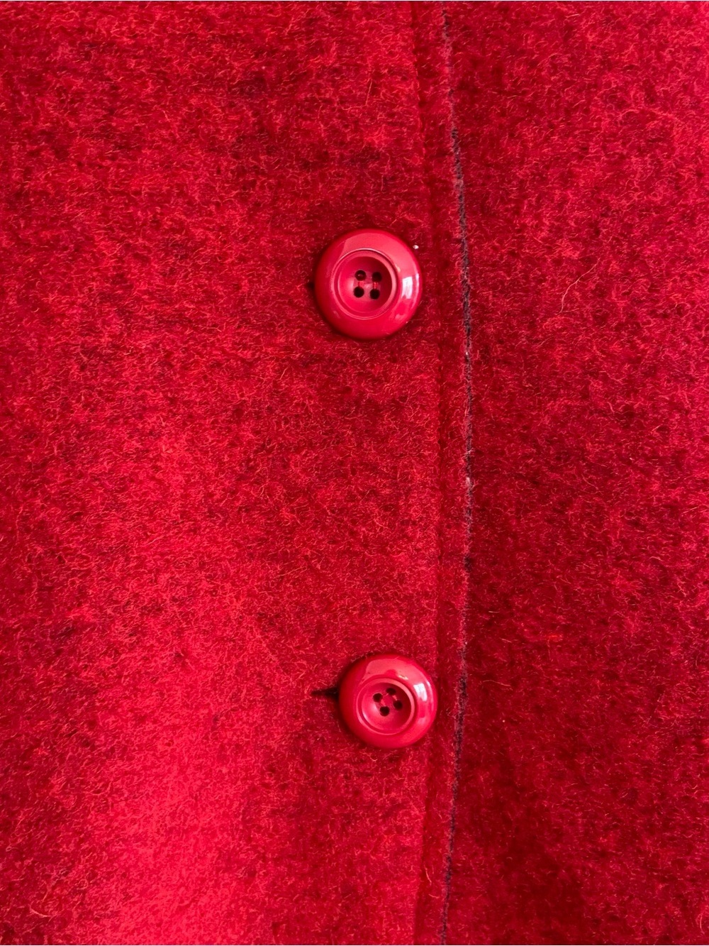 Marisa & Marie Made in Italy Red Wool Jacker Women’s Size Small - Picture 4 of 8